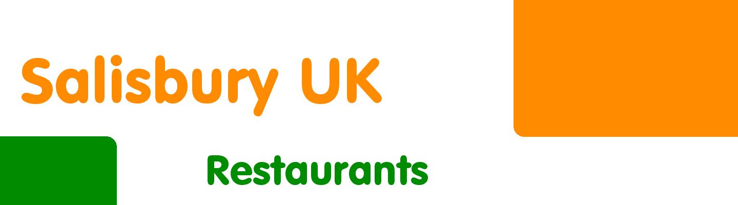 Best restaurants in Salisbury UK - Rating & Reviews